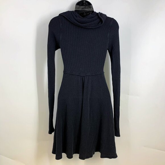 Hard Tail Forever Women's Thermal Long Sleeve Button Up Hooded Dress Size S - Picture 2 of 13